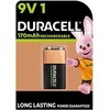 Akumuliatorius - Duracell 9V Įkraunamas 170 mAh 400 Ciklų