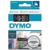 DYMO D1 Juostelė 24mm x7m / baltas ant juodos (53721 / S0721010)