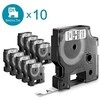 Dymo juosta etikečių spausdintuvams, D1 40913 | 9mm x 7m | juoda/balta | 10 vienetų