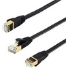 EDIMAX CAT8 U-FTP AWG26 plikas varis Flat Patch laidas 5M Juodas