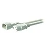 Efb Elektronik EFB Kaltgeräverl maitinimo kabelis. C14 180°–C13 180°, pilka, 3,0 m, 3 x 1,00 mm