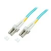 Efb Elektronik EFB LWL Kabelis Dvipusis trumpiklis LC-LC 50/125 OM3 0,5 metro LSZH be halogenų, vandens spalvos, 2,0 mm, patikrintas pagal matavimo protokolą