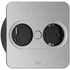 Bachmann BACHMANN TWIST 2 1xCEE7/3 1xUSB A/C 22W 0.2m GST18 sidabrinis kvadratas