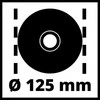 Kampinis šlifuoklis Einhell TC-AG 125/850 Kit; 850 W; 125 mm