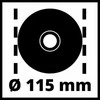 Kampinis šlifuoklis Einhell TC-AG 115/750; 750 W