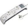 Electraline Ilgintuvas su įžeminimu ir jungikliu 6-viet./3x1mm2 /2m baltas
