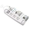 Electraline Prailginimo laidas A8D7E, 3 x 1 mm², 2 m, 3 lizdai, 2 USB