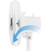 Ventiliatorius Emerio Tisch-Ventilator,30cm,3 Geschw.,5 Blätter, baltas