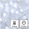 LED girlianda NANO, 4.5Vac (3xAA), 2.4m, 100 x LED, šaltai balta, su laikmačiu, EMOS