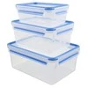 Emsa Food Clip&amp;Close 508567 3p rinkinys skaidrus/mėlynas