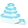 Emsa Food Clip&amp;Close 508568 5 vnt. Rinkinys skaidrus/mėlynas