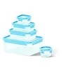Emsa Food Clip&amp;Close 508568 5 vnt. Rinkinys skaidrus/mėlynas