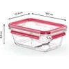Emsa Clip&amp;Close Glass Food Container 800 ml raudona