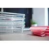 Emsa Emsa Clip&Close stiklinis maisto indas, 900 ml, raudonas