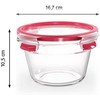 Emsa Emsa Clip&Close stiklinis maisto indas, 900 ml, raudonas