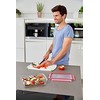 Emsa Emsa Clip&Close stiklinis maisto indas, 900 ml, raudonas