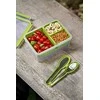 Emsa CLIP &amp; GO Priešpiečių dėžutė XL, lunch box (žalias/transparent, with inserts)