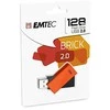 Pendrive Emtec Emtec C350 Brick pamięć USB 128 GB USB Typu-A 2.0 Juodas, Oranžinė