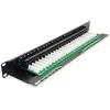 Equip 50 prievadų Cat.3 RJ45 ISDN komutacinė panelė, juoda, Cat3, juoda, montuojama į stovą, 1U, 44 mm, 483 mm