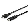 USB kabelis Equip USB-C - mikroUSB 1 m Juoda (12888407)