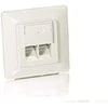 Equip Įrengti Cat5e įleidžiamąją dėžutę + priekinę plokštę 2xRJ45 45° 5 vnt. RAL1013