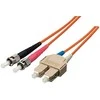 Equip Įrengti Fiber Optic Patchcord ST - SC Singlemode Duplex OS2, 2m, geltona (252332)