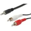 Kabelis Equip Jack 3.5mm - RCA (Cinch) x2 2.5m juoda (14709207)