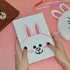 Bt21 Line Friends - pliušinis užrašų sąsiuvinis A5 (baltas)