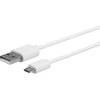 USB kabelis eStuff USB-A - mikroUSB 1 m Balta (ES603007)