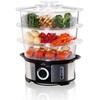 Garų puodas ETA Garinė viryklė ETA013490000 Juodas/ nerūdijantis plienas, 1000 W, Talpa 12,25 L, Krepšelių skaičius 3