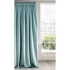 Naktinė užuolaida iš minkšto aksomo Eurofirany DIVA LINE RIA 140X270 cm, juosta/ tunelis/ kabliukai, 300g/m2, spalva: mėlyna