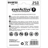 everActive Sidabrinis linija paruošta naudojimui 9V 250mAh akumuliatorius, 1 vnt.