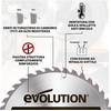 Evolution Sėklos pjūklas pjovimo Fine medienos 255mm / 60z įstrižinių pjūklų
