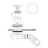 Sifonas McAlpine Pastlokinis sifonas su 90mm chromo dangteliu (HC2730LCPN-PB)