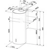 Gartraukis FABER HOOD CYLINDRA PLUS WH GLOSS A37, Pearled Baltas, 6 Led LV 4000K, 37 cm