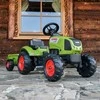 Vaikiškas pedalinis traktorius Falk Claas FAL2040A, su priekaba, žalias