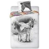 MCU Patalynė medvilnė 140x200 Wild Zebra zebrai balta juoda spalvingi dryžiai 5680