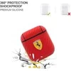 Apple AirPods 3 ausinių dėklas Ferrari On Track PU Carbon (FESA3CARE) raudonos spalvos