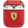 Apple AirPods 3 ausinių dėklas Ferrari On Track PU Carbon (FESA3CARE) raudonos spalvos