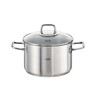 Nerūdijančio plieno puodas su stikliniu dangteliu FISSLER Viseo 3,6 l K2