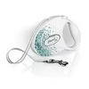 Flexi FLEXI Glam Splash Ocean pavadėlis, M TAPE 5m, balta