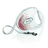 FLEXI Glam Splash Orient su Swarovski kristalais S - Dog Ištraukiamas švinas - 3 m - baltas