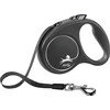 Flexi Black Design S pavadėlis šunims iki 15kg juostinis 5m juodos spalvos