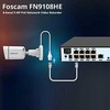Vaizdo grotuvas Foscam FN9108HE tinklo vaizdo įrašymo įrenginys, juodas, 8 kanalų, 5MP, PoE, HDMI+VGA
