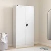 Frommstarck Metalinė biuro spinta dokumentams, 4 lentynos su varstomais durimis, aukštis 180 cm, PILKA