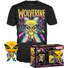 Funko Set figure POP &amp; Tee Marvel Wolverine Juodas Light