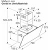 Bosch Elica Serija 2, Prie sienos montuojamas gartraukis, 80 cm, skaidrus stiklas su juodu atspaudu DWK85DK60