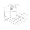 Cooker hood chimney AKPO WK-4 LARGO ECO 60 JUODA (399,1 m3/h, 600mm, juodos spalvos)