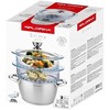 Florina GARINĖ PUODAS SATINA 20CM INOX 3 DALIS. (2,5 L PUODAS, 1,9 L STIKLAS TRANSPORTO PRIEMONĖ, dangtis) | Sourcing