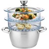 Florina GARINĖ PUODAS SATINA 20CM INOX 3 DALIS. (2,5 L PUODAS, 1,9 L STIKLAS TRANSPORTO PRIEMONĖ, dangtis) | Sourcing